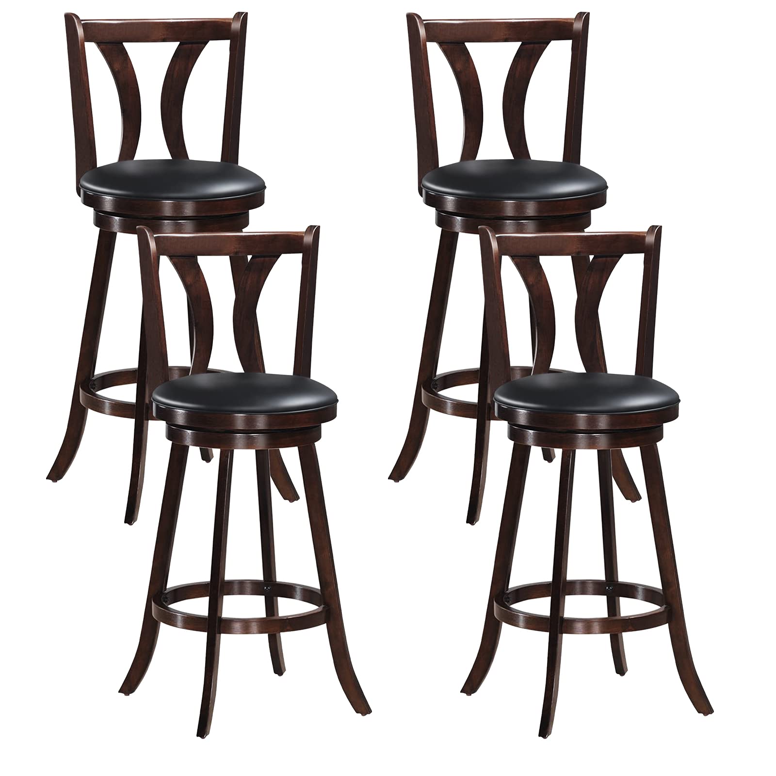 Swivel bar stools cheap with 4 legs