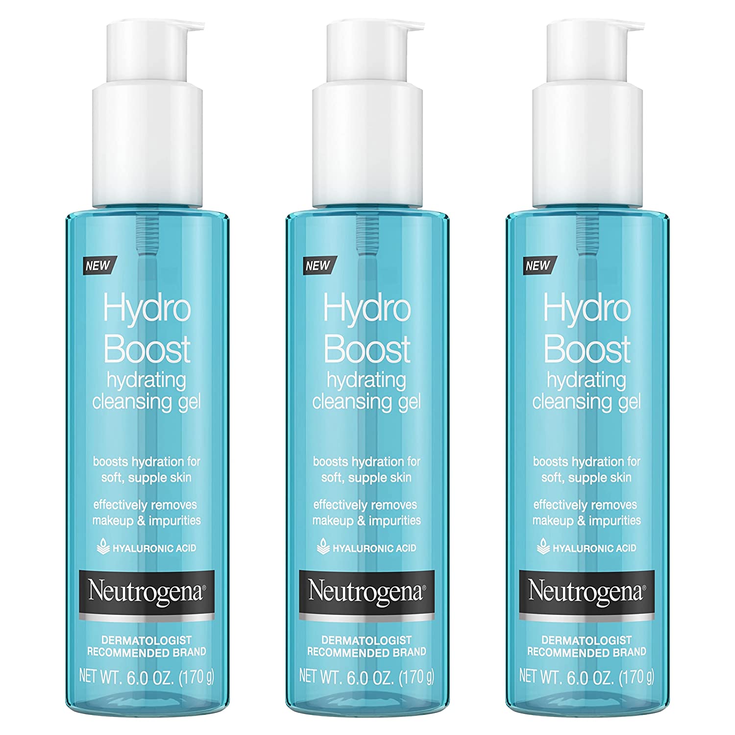 Neutrogena Hydro Boost Hydrating Gel Facial Cleanser & Makeup Remover Face Wash for Sensitive Skin, 6 oz