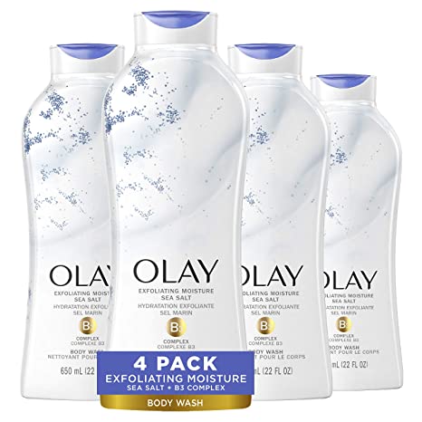 Olay Daily Exfoliating with Sea Salts Body Wash, 22 Fl Oz