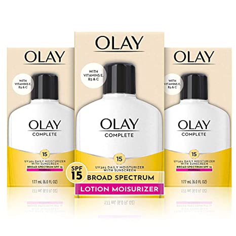 Olay Complete Lotion Moisturizer with Sunscreen SPF 15, 6.0 Fl Oz