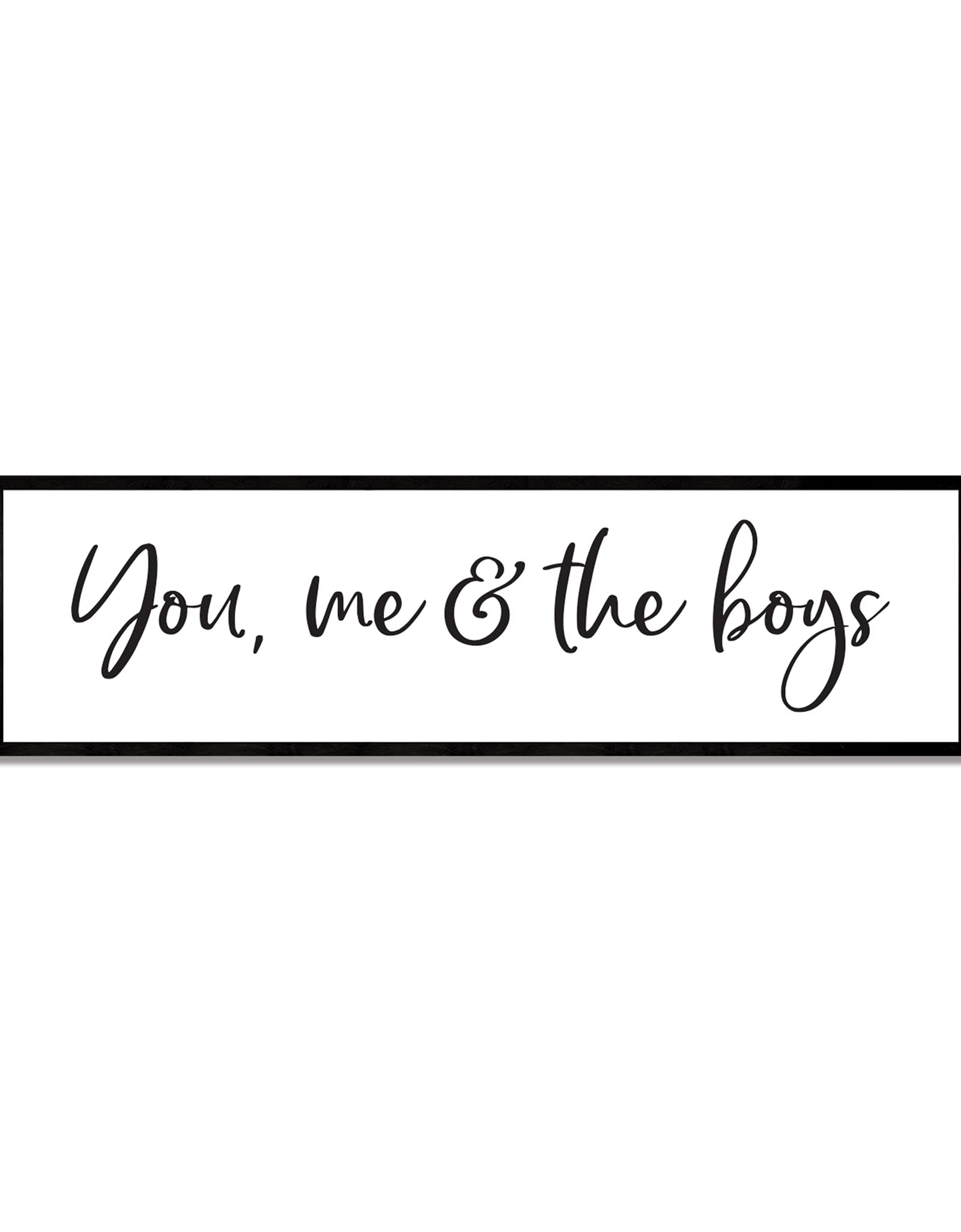 You me and the boys sign-mother's day gift from sons-boys-gift for mom with boys-mom birthday gift-farmhouse sign (12" x 42", Frame stain Black)