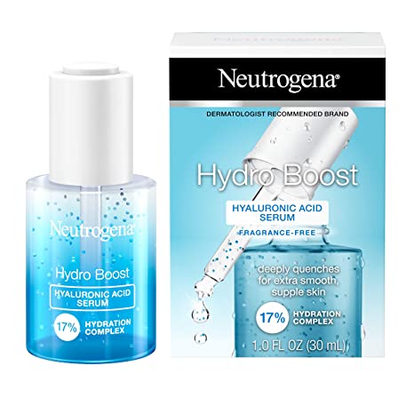 Neutrogena Hydro Boost Hyaluronic Acid Serum with 17% Hydration Complex, Lightweight Daily Hyaluronic Acid Facial Serum for Dry Skin, 1 Fl Oz