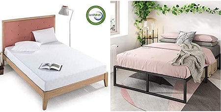 Zinus Green Tea Gel Memory Foam Mattress - 8 Inch and Lorelei Platform Bed Frame - 14 Inch