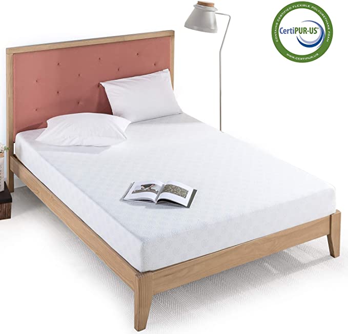 Zinus Green Tea Gel Memory Foam Mattress - 8 Inch and Lorelei Platform Bed Frame - 14 Inch