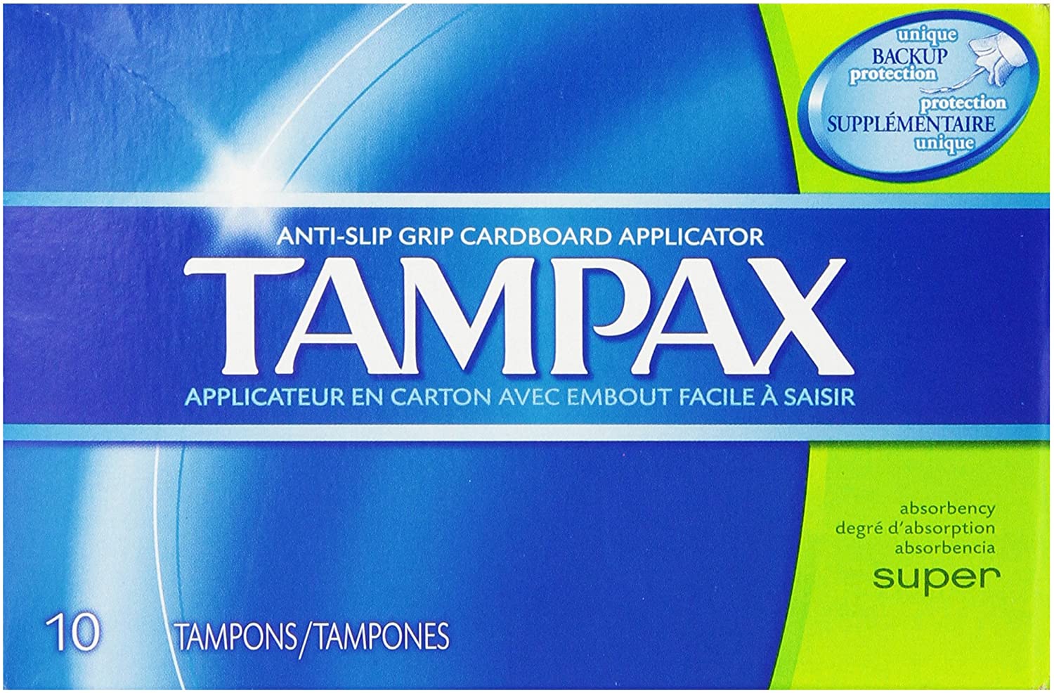 Tampax Cardboard Applicator Tampons, Super Absorbency, 10 Count (Pack of 40)