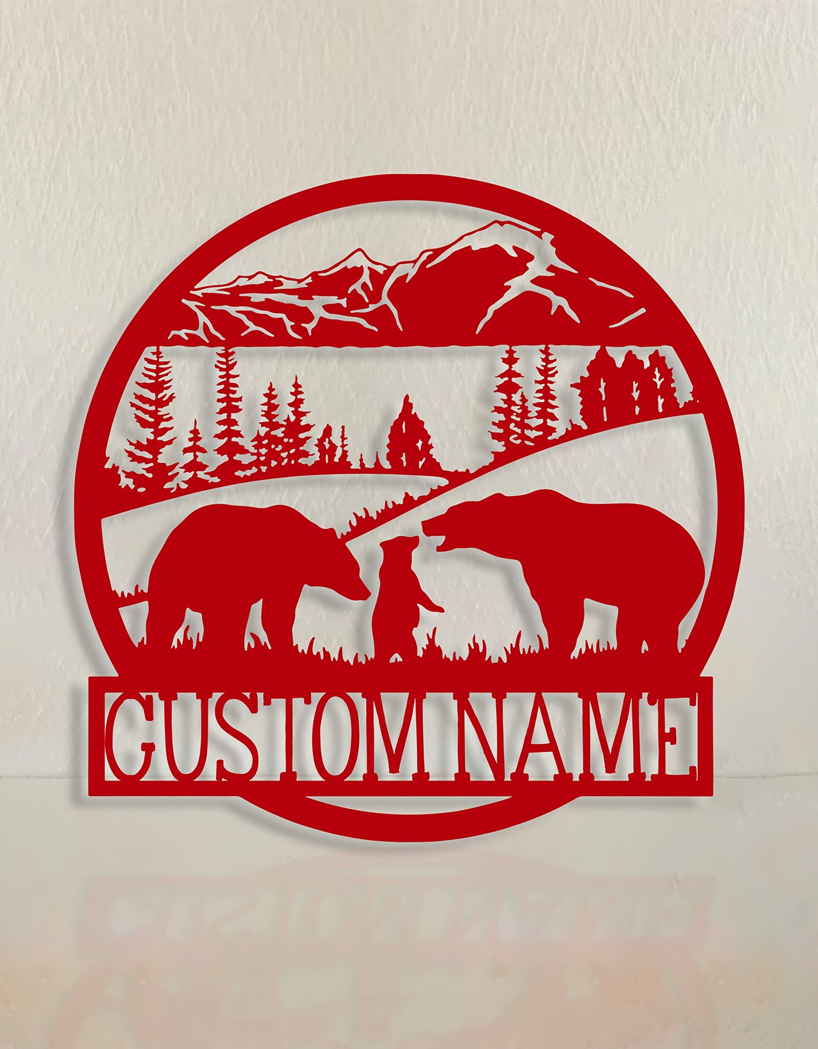 Personalized Bear Metal Sign with LED Lights, Personalized Bear Sign, Metal Sign, Bear, Custom Metal Sign, Metal Signs, Outdoor Metal Sign, Gifts, Christmas