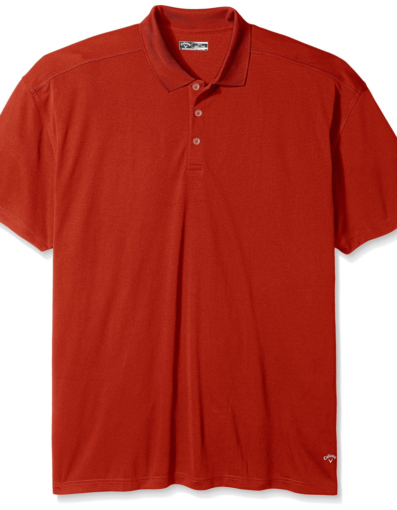 Callaway Men's Big and Tall Short Sleeve Core Performance Golf Polo Shirt with Sun Protection (Size Small-4X, Chili Pepper, 4X-Large Big Extra Tall