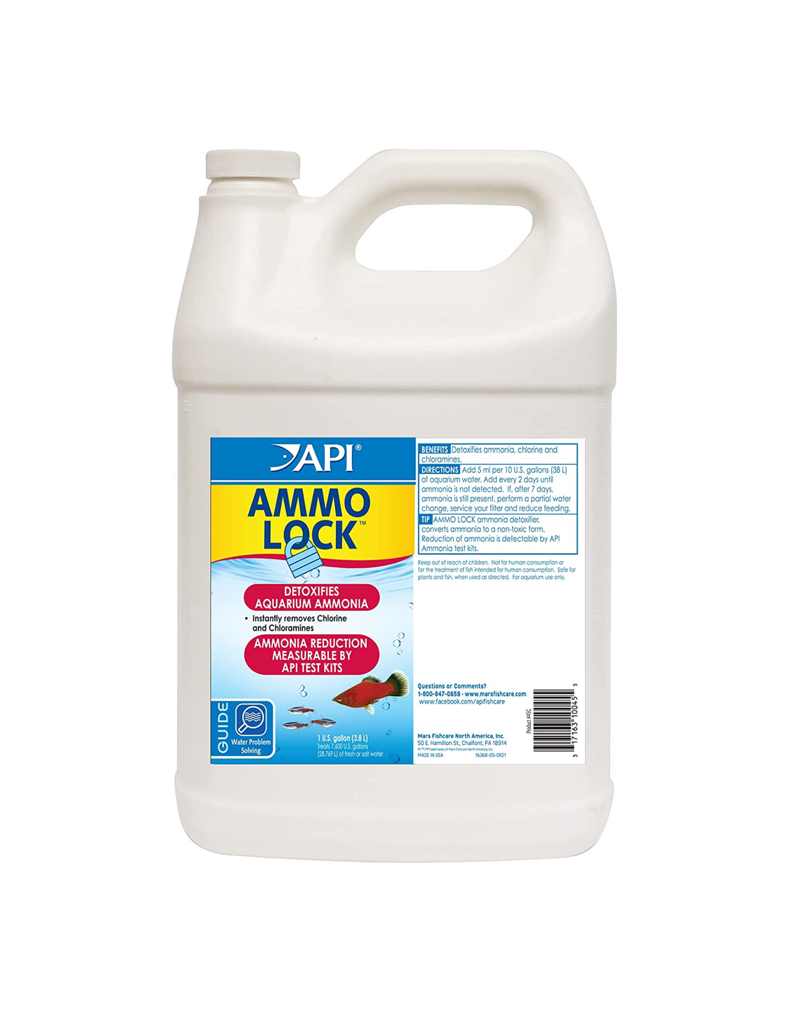 API AMMO LOCK Aquarium Ammonia Detoxifier 1 Gal