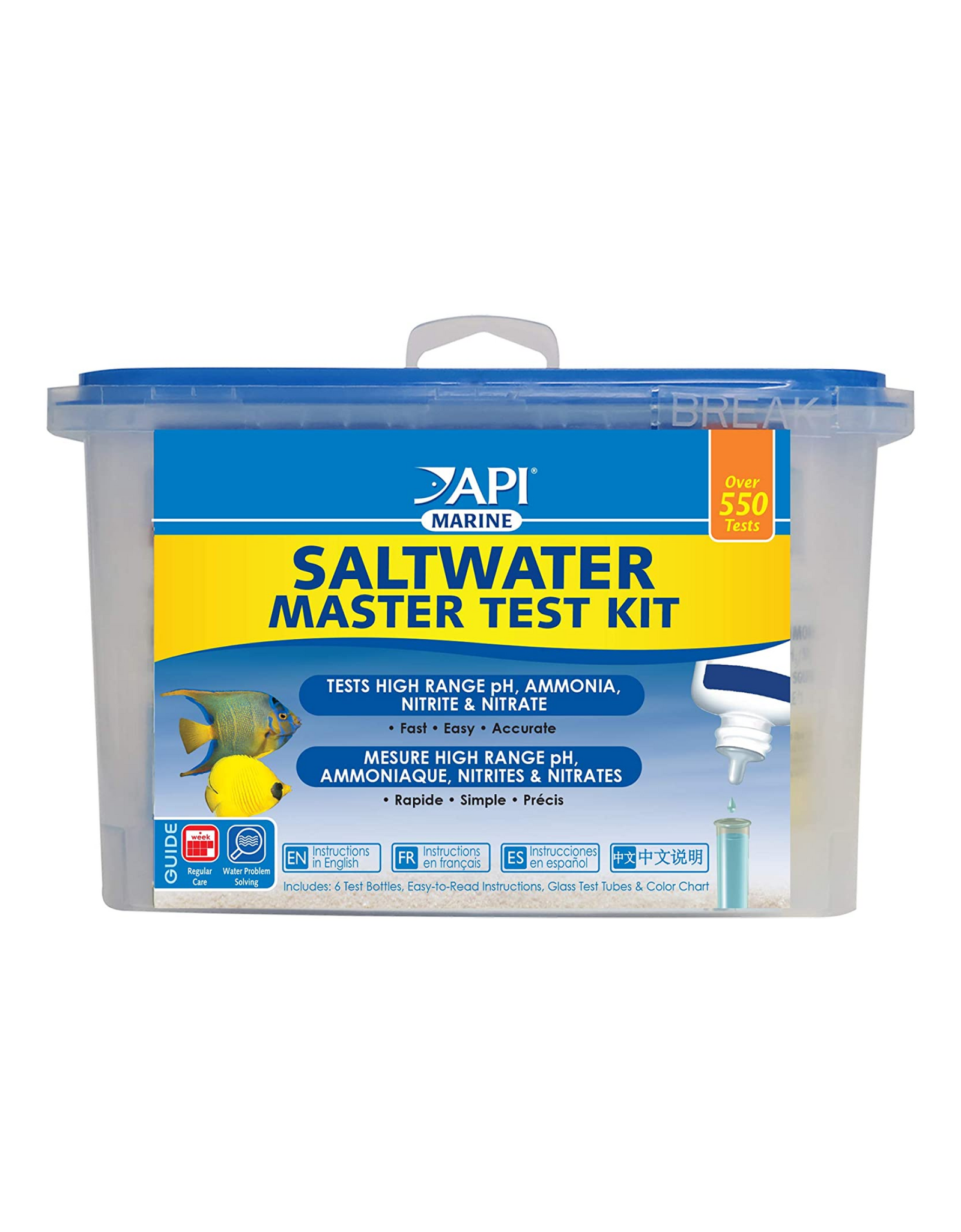 API SALTWATER MASTER TEST KIT, Over 550-Test Saltwater Aquarium Water Test Kit