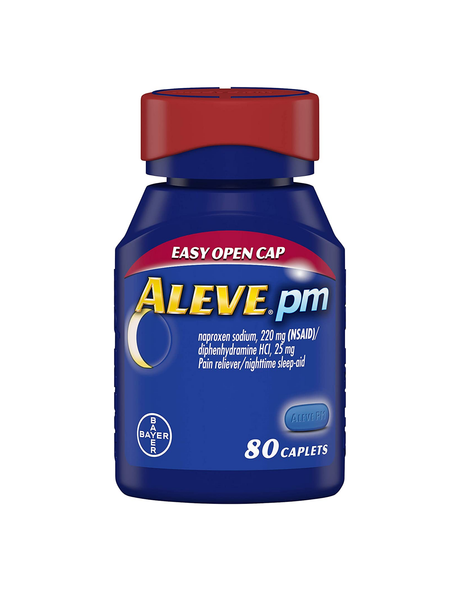 Aleve PM Caplets, Fast Acting Sleep Aid and Pain Relief for Headaches, 80 Ct