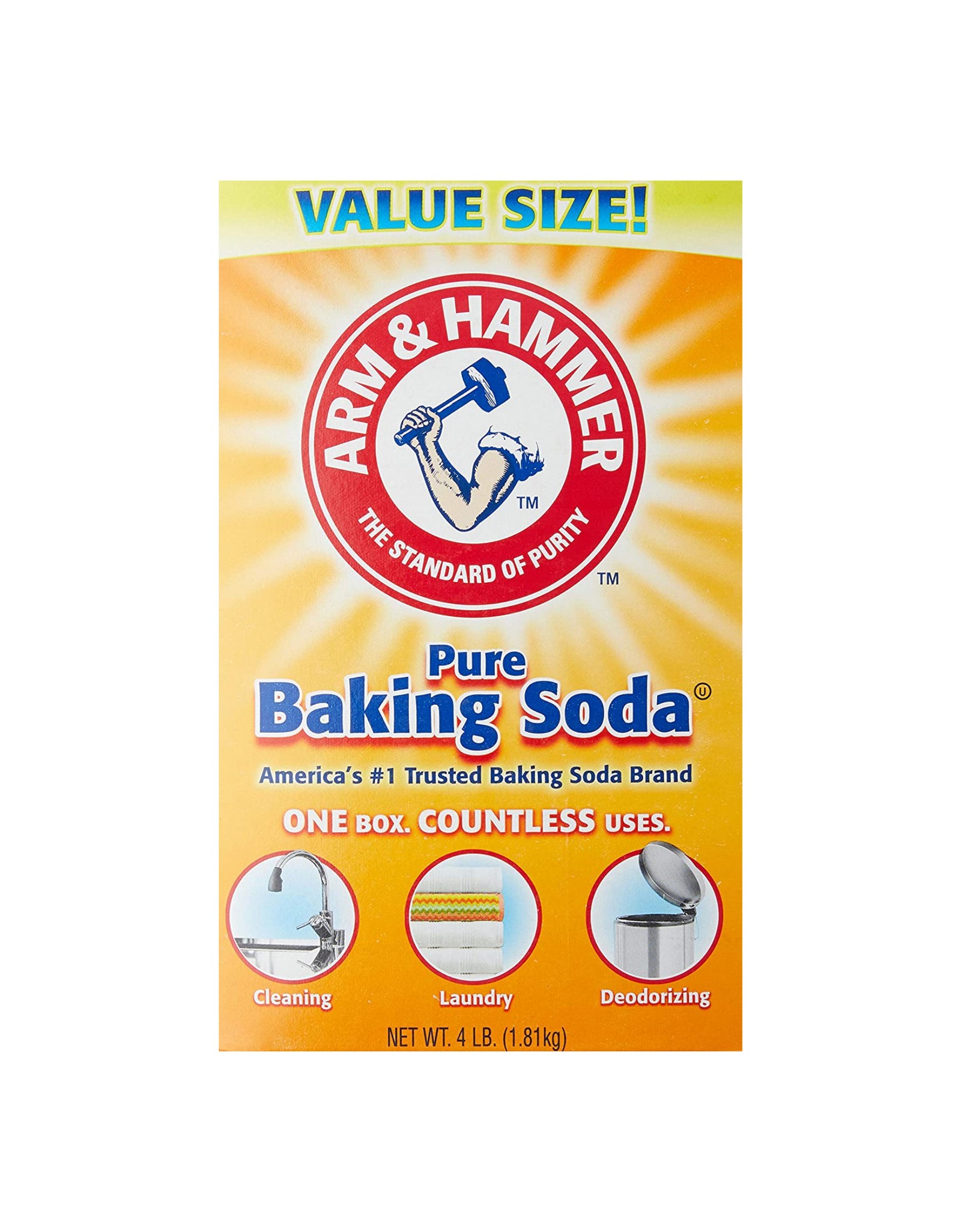Arm & Hammer Pure Baking Soda, 4 lb (1 Pack)