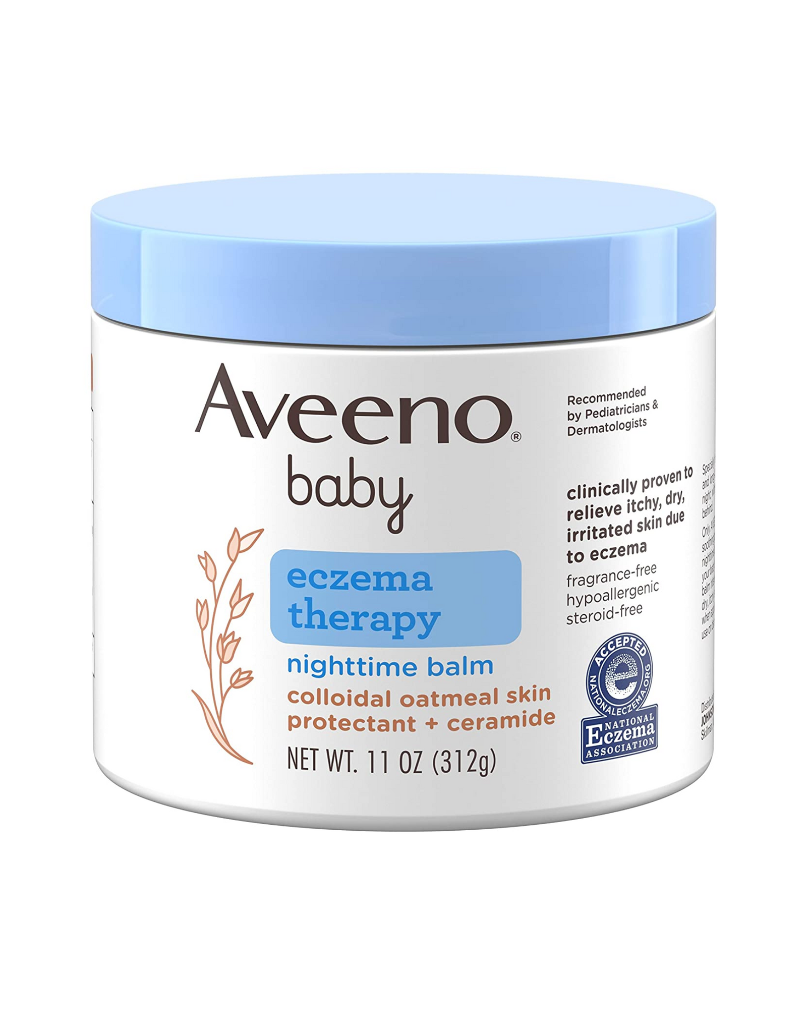 Aveeno Baby Eczema Therapy Nighttime Balm, Colloidal Oatmeal & Ceramide, 11 oz