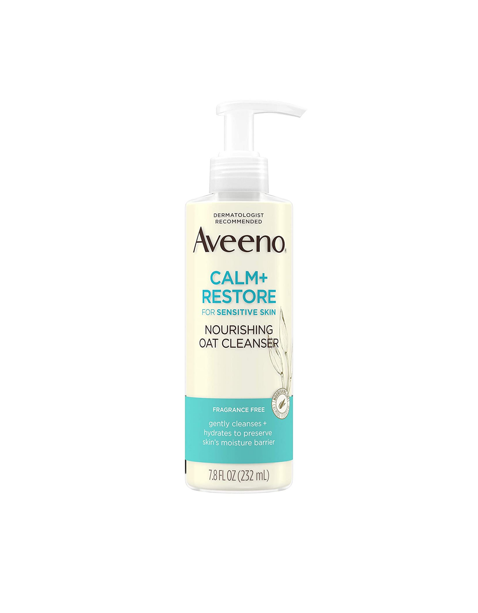 Aveeno Calm and Restore For Sensitive Skin, Nourishing Oat Cleanser, 7.8 fl oz