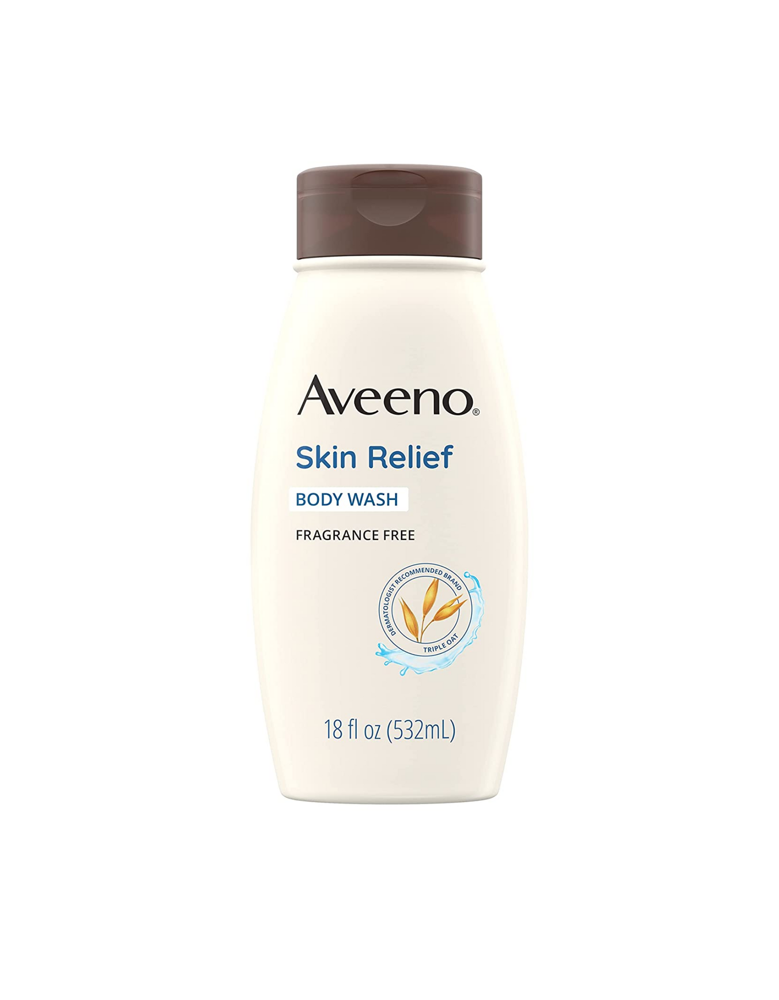 Aveeno Skin Relief Fragrance-Free Body Wash, Soothe Dry Itchy Skin, 18 fl oz