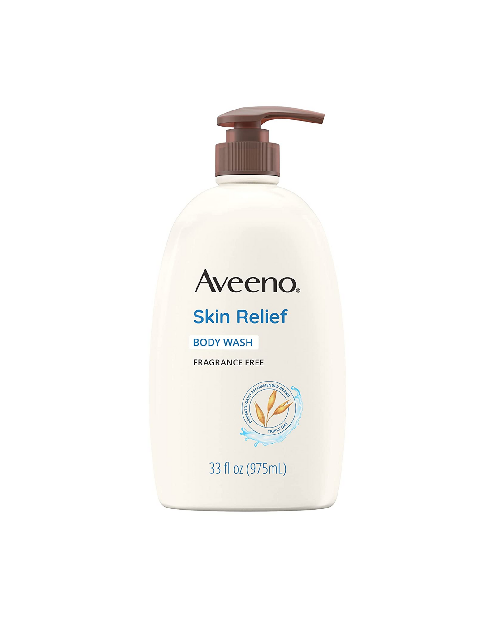 Aveeno Skin Relief Fragrance-Free Body Wash, Soothe Dry Itchy Skin, 33 fl oz