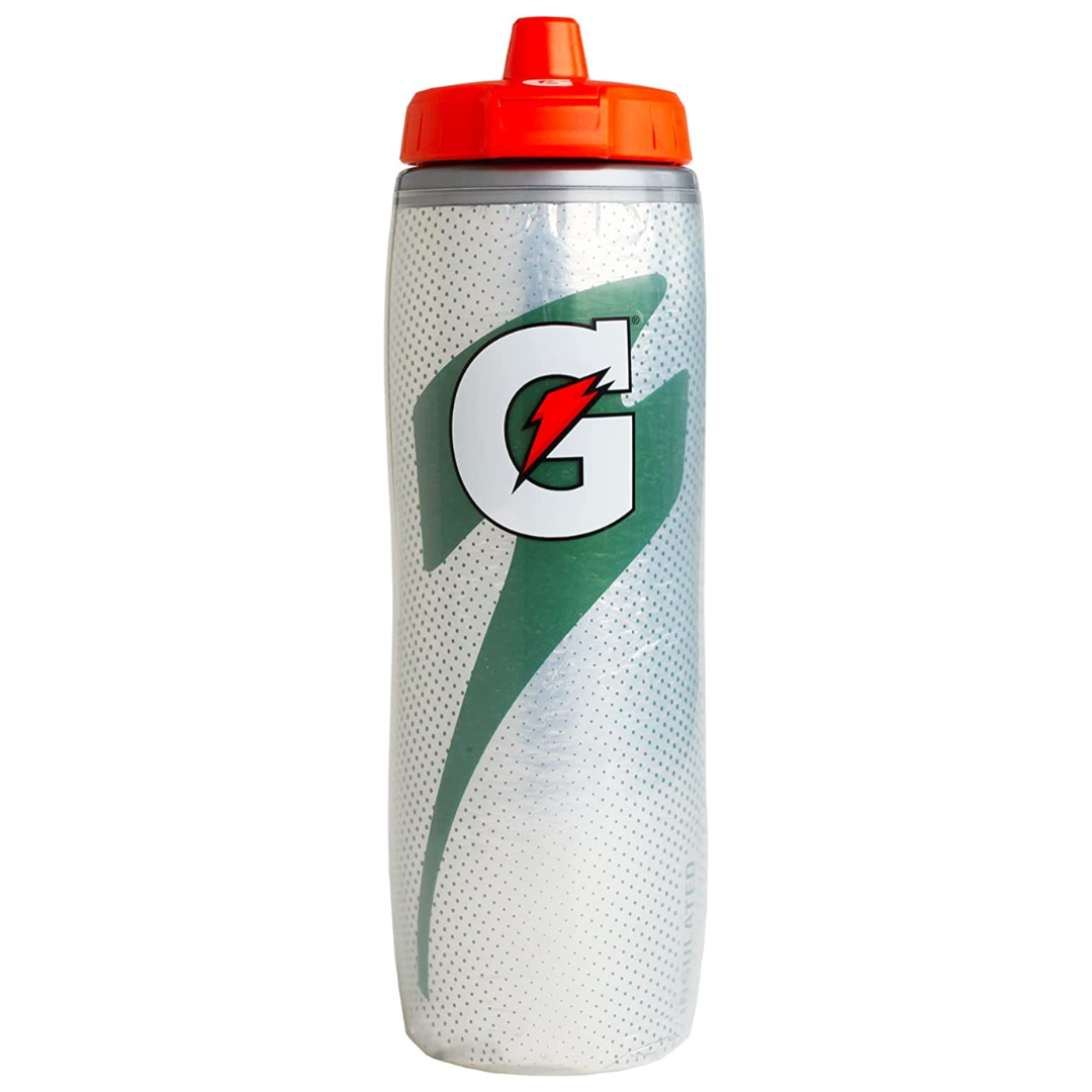 Gatorade Insulated Squeeze Bottle, Silver, BPA Free, Double-Wall Insulation, 30 Ounce