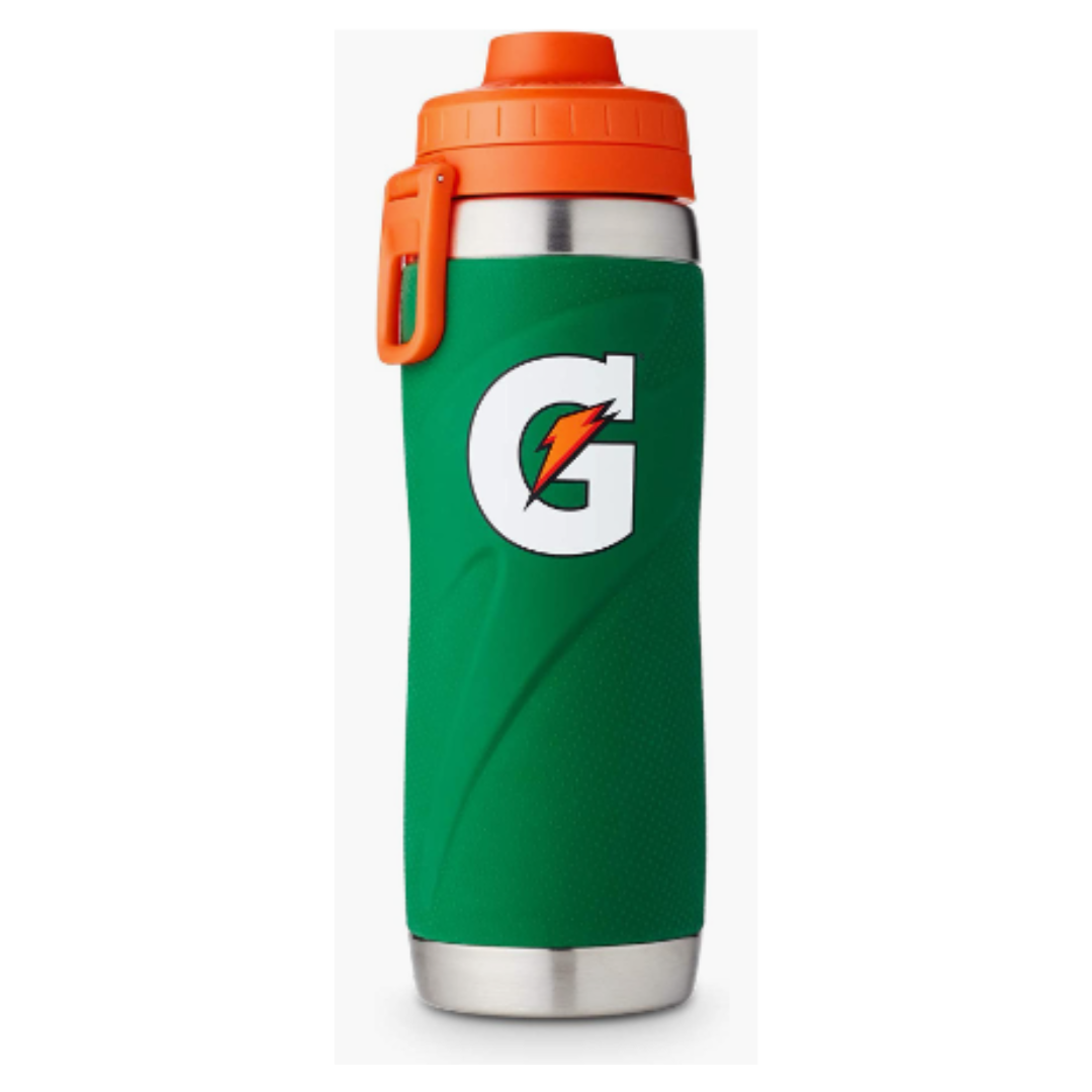 Gatorade Stainless Steel Sport Bottle, Double-Wall Insulation, 26 Ounce - Green