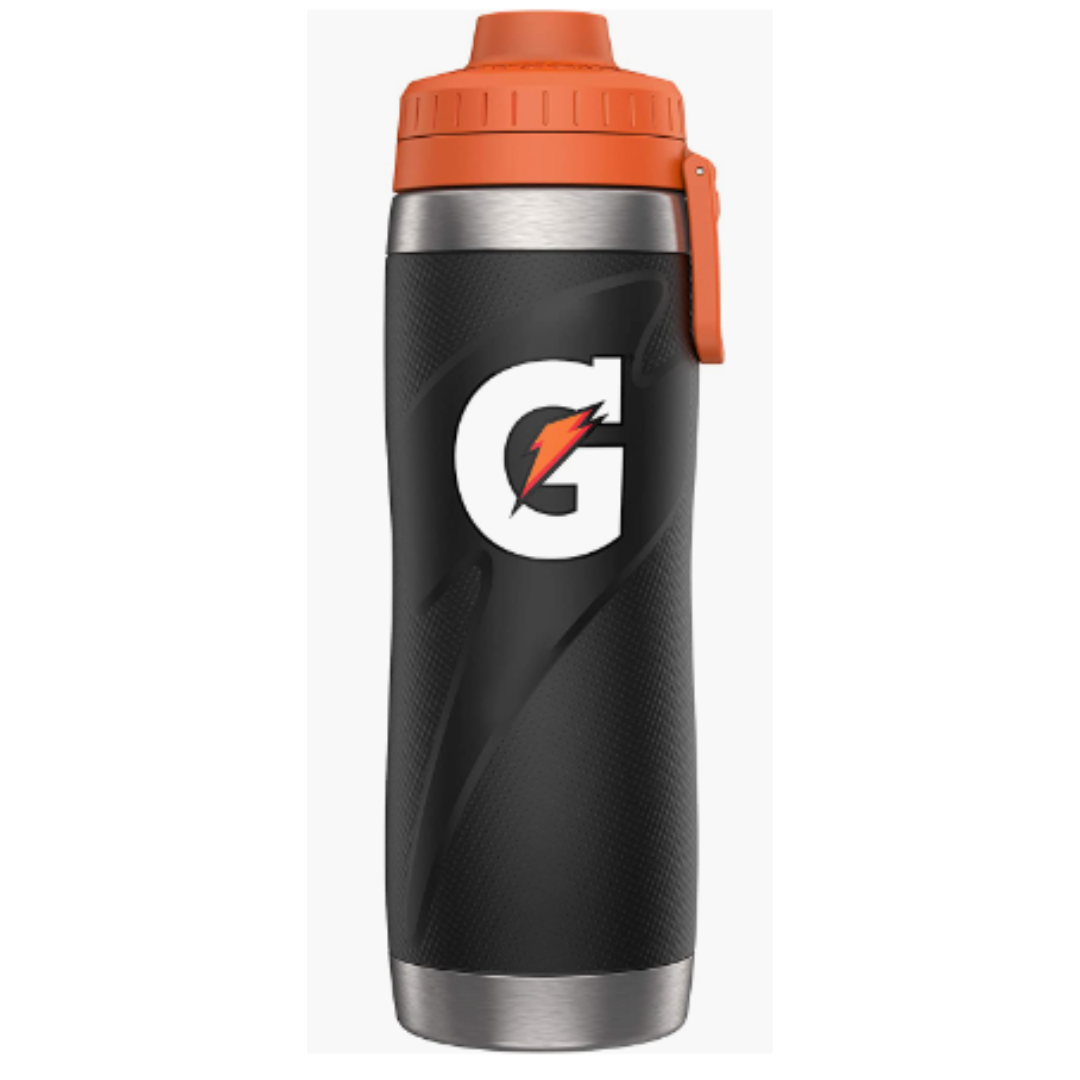 Gatorade Stainless Steel Sport Bottle, Double-Wall Insulation, 26 Ounce - Black