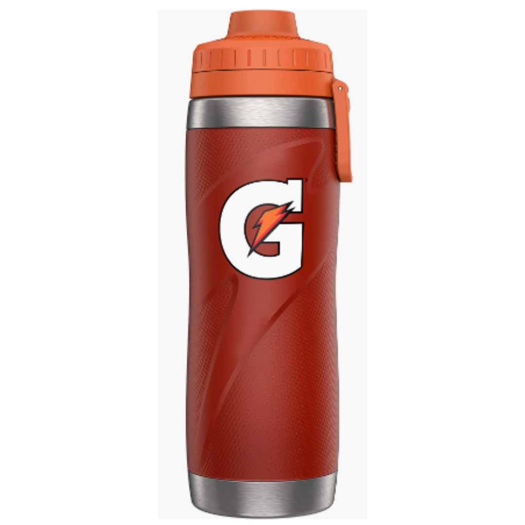 Gatorade Stainless Steel Sport Bottle, Double-Wall Insulation, 26 Ounce - Red