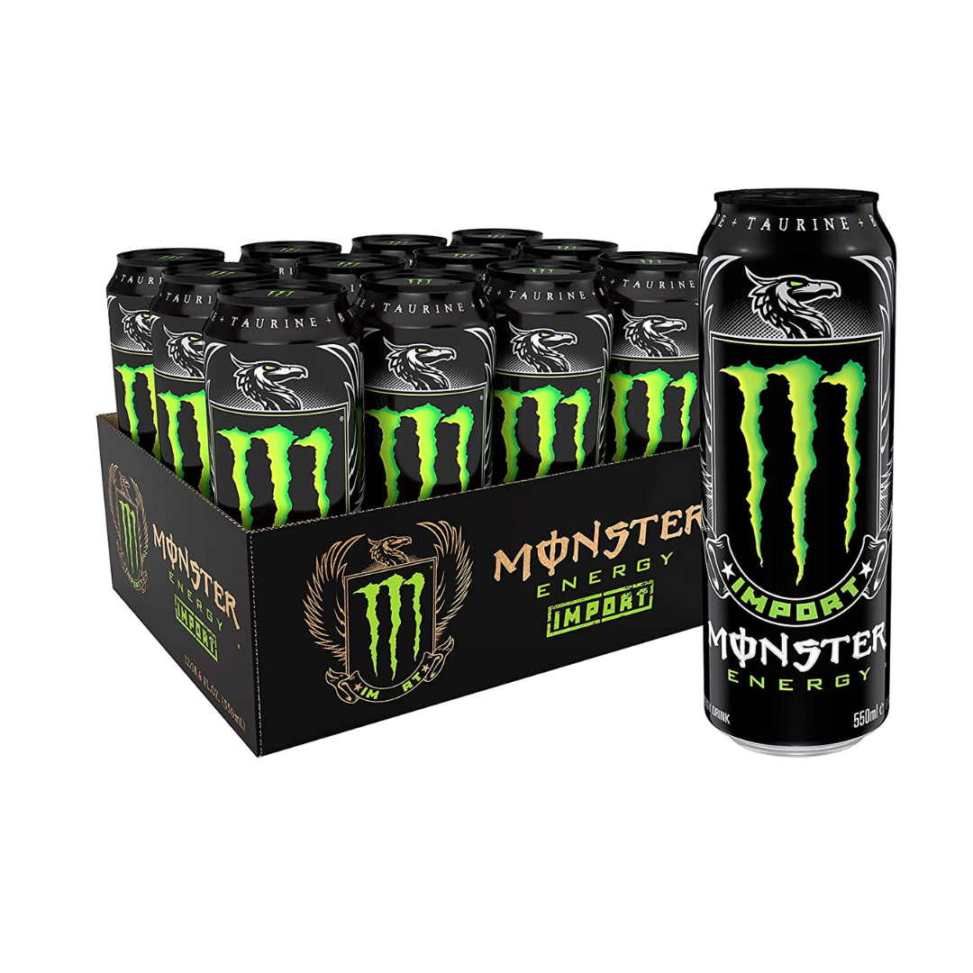 Monster Energy Energy Drink Import, 18.6 Ounce - Pack of 12
