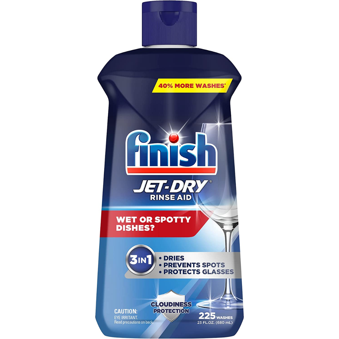 Finish Jet-Dry Rinse Aid, 23 Ounce, Dishwasher Rinse Agent and Drying Agent, Packaging may vary