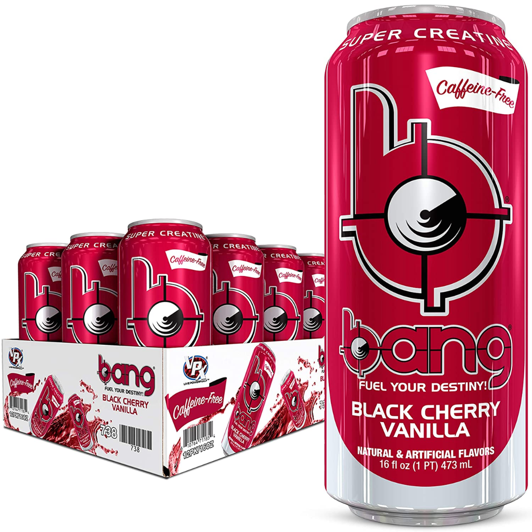 BANG Bang Energy CF Black Cherry Vanilla,16 Ounce - Pack of 12