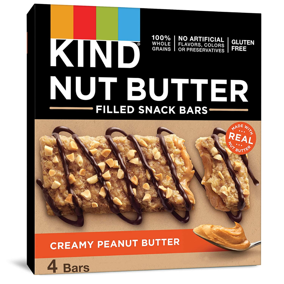 KIND Nut Butter Filled Bars, Creamy Peanut Butter - 32Count
