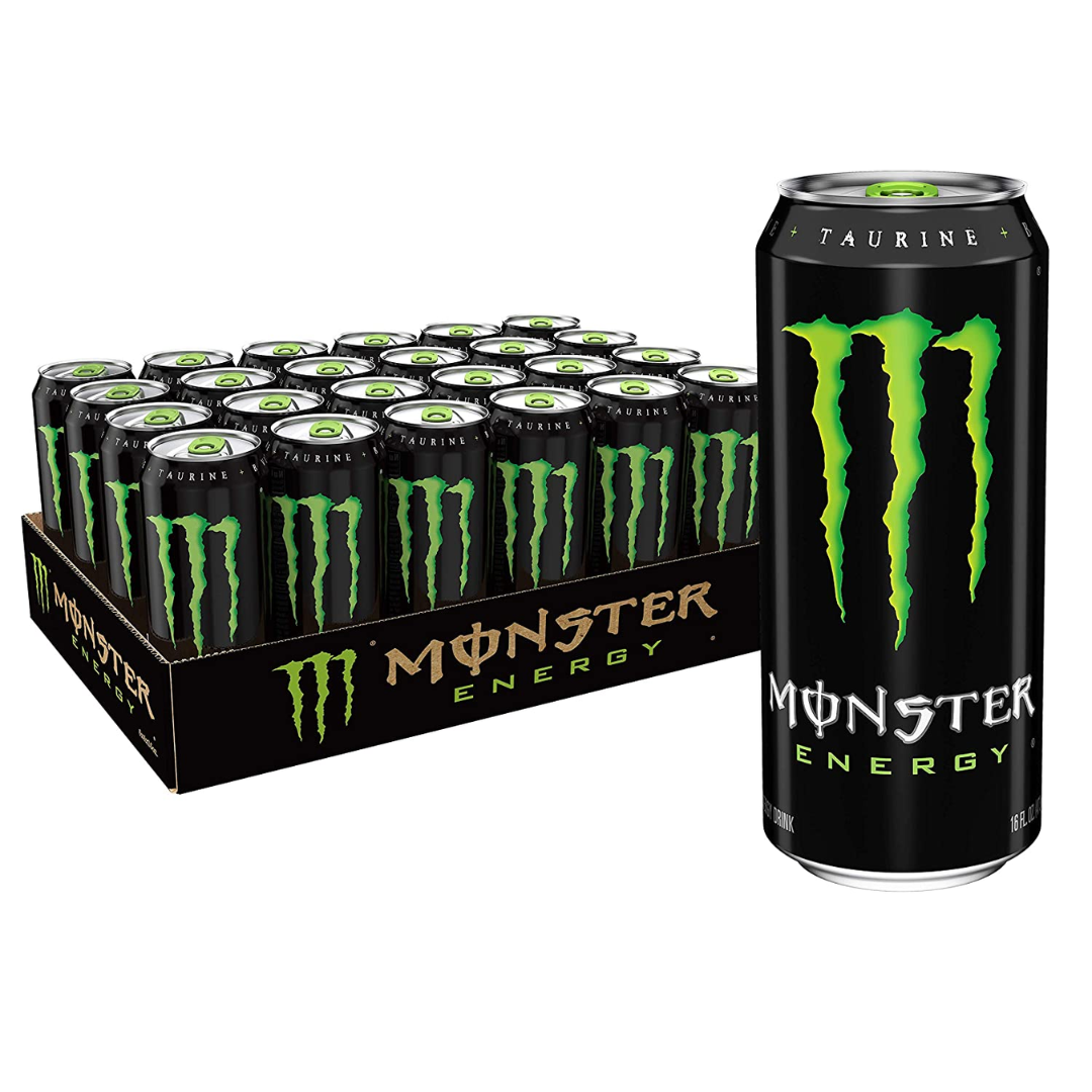 Monster Energy Drink, Green, Original, 16 Ounce (Pack of 24)