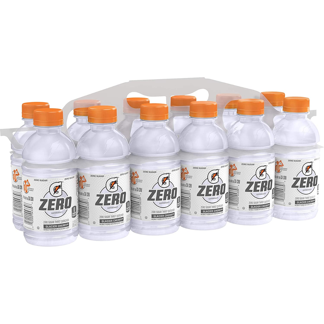 Gatorade Zero Thirst Quencher, Glacier Cherry, 12 Ounce - 12 Count