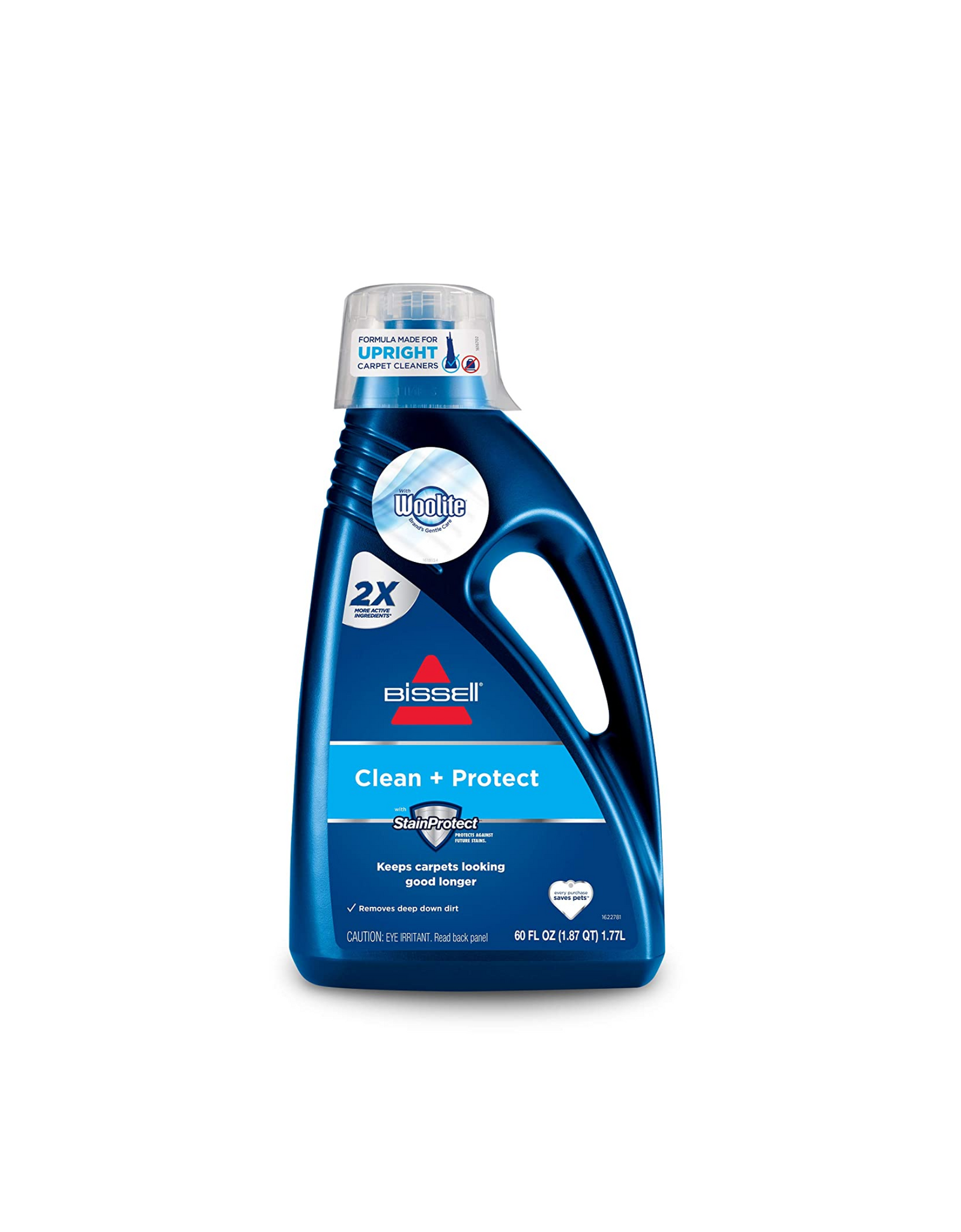BISSELL 62E5A 2X Concentrated Deep Clean & Protect Full Size Machine Formula, Removes Deep Down Dirt, 60 fl oz