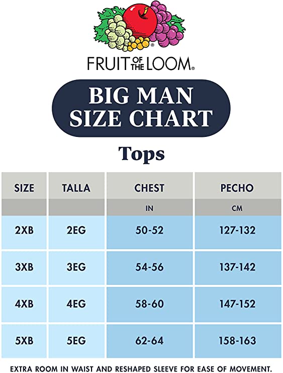 Fruit of the Loom Men's Tag-Free Tank A-Shirt, Big Man