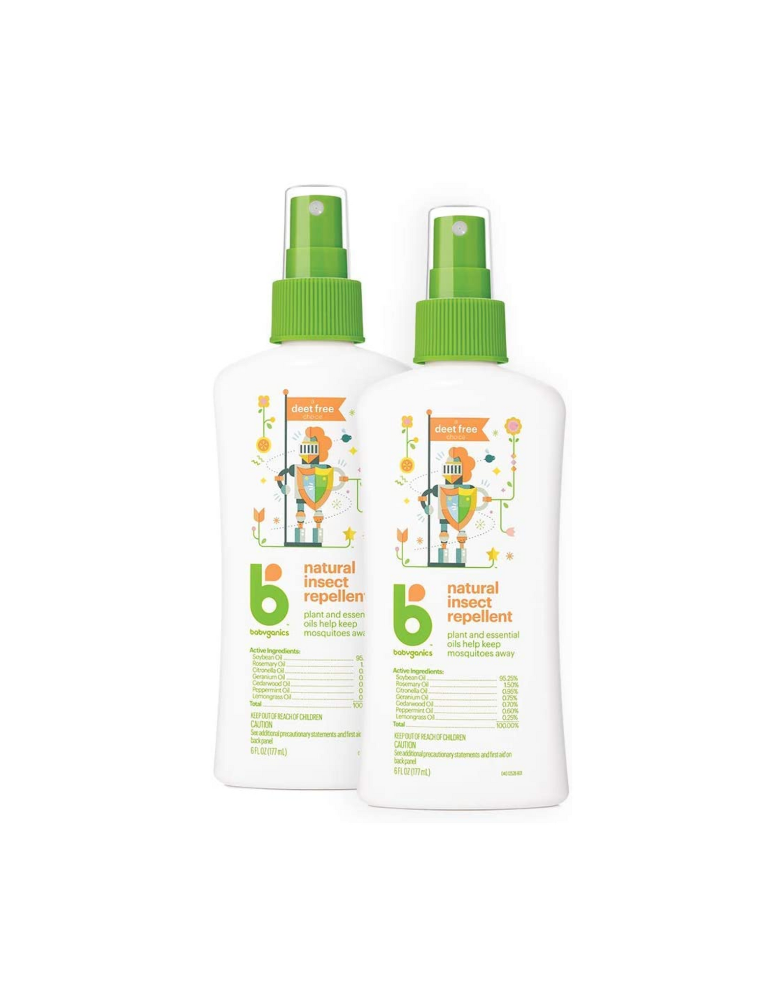 Babyganics Insect Spray, Made with Plant and Essential Oils, 6oz (2 Pack)