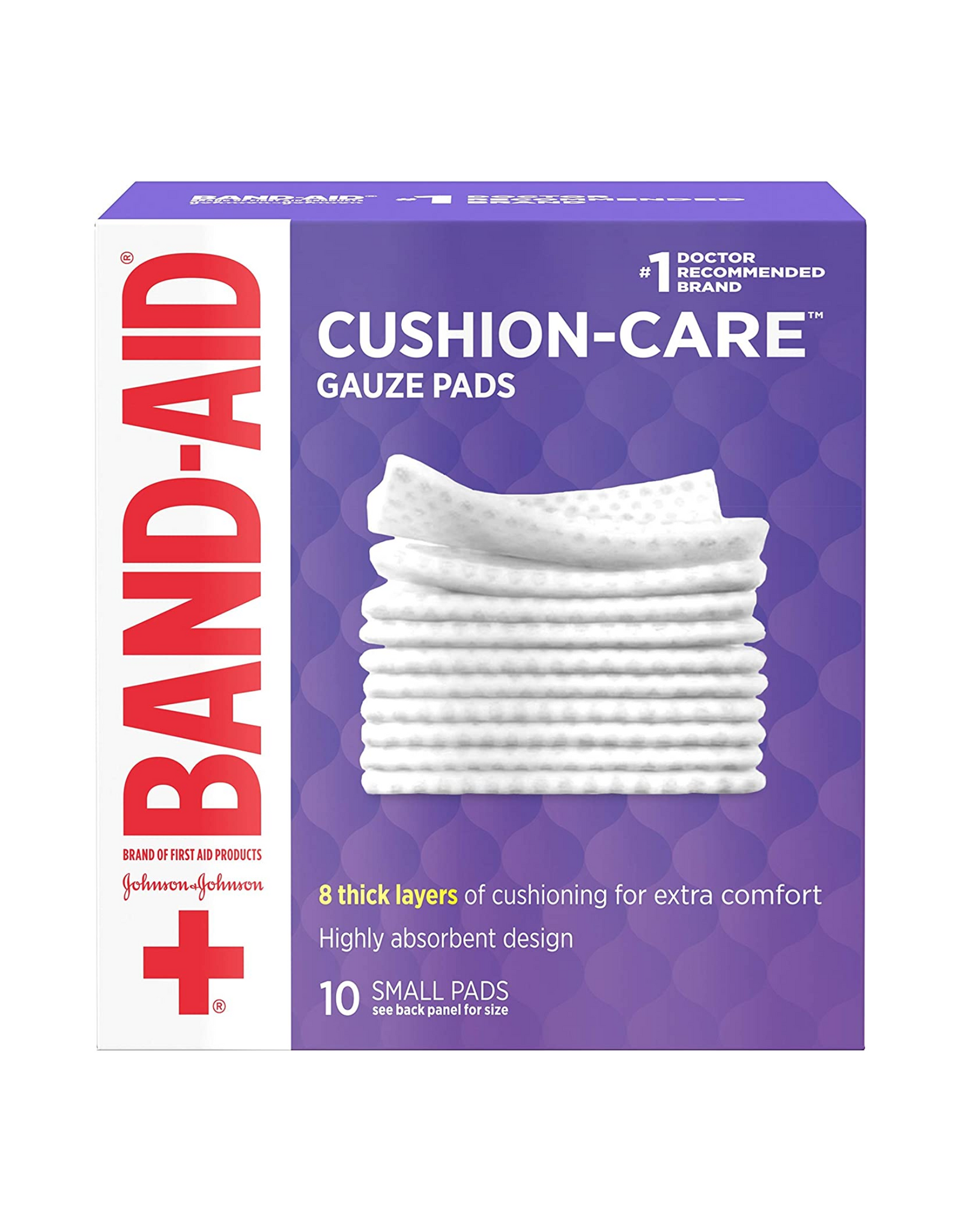Band-Aid First Aid Small Gauze Pads, 2" X 2", 10 Small Pads (Pack of 6)