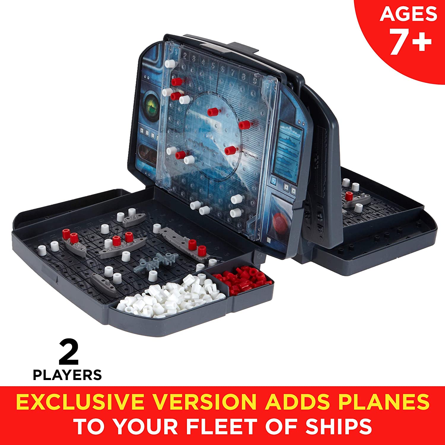 Battleship With Planes Strategy Board Game - with 2 Planes In Addition to Ships