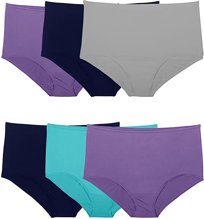 Fruit of the Loom Women's Underwear Microfiber Panties, Regular Size Brief