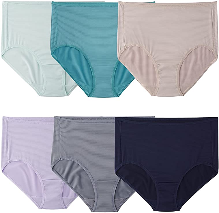 Fruit of the Loom Women's Breathable Underwear, Regular Size