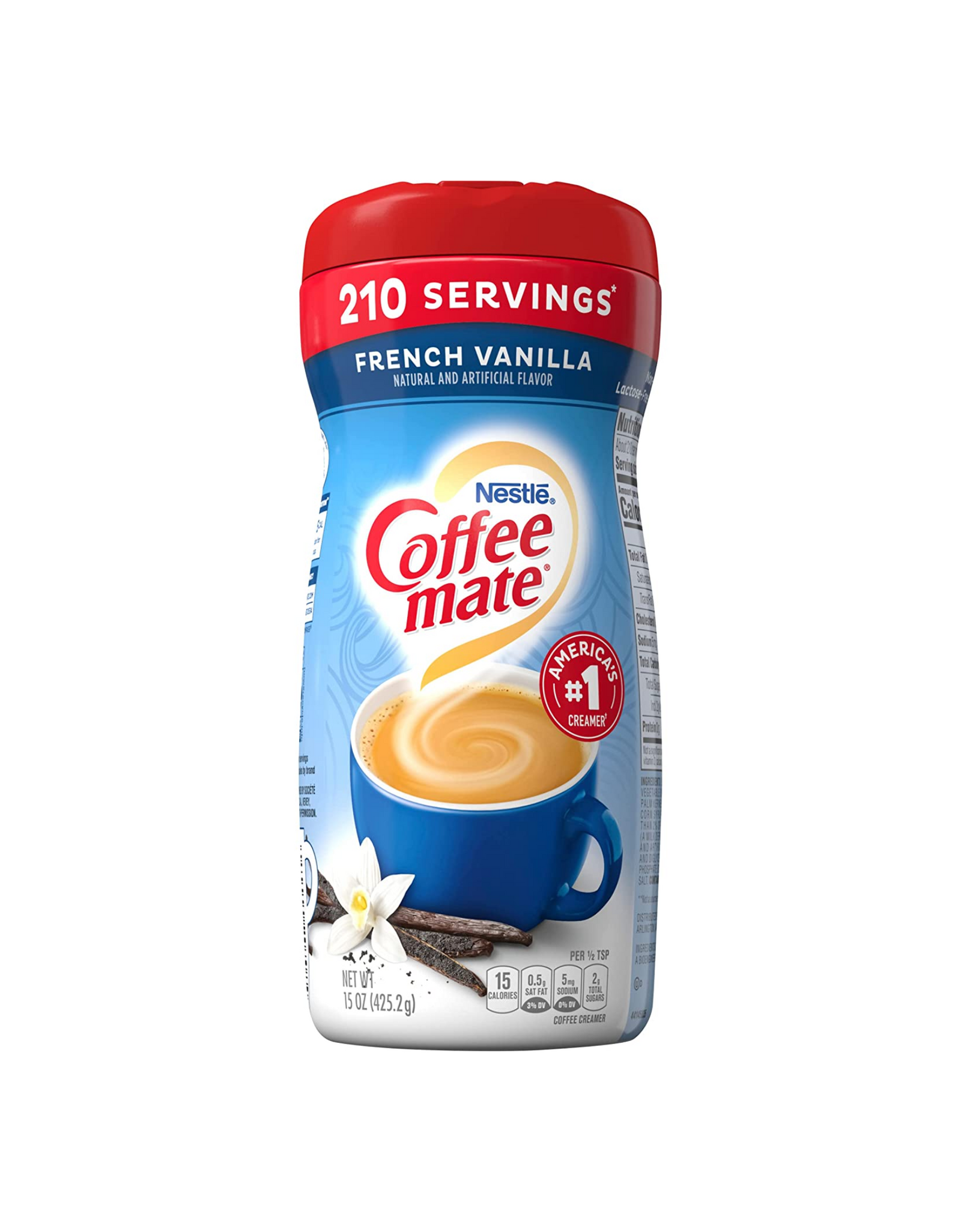 COFFEE MATE Pwdr French Vanilla, 15 oz (Pack of 6)