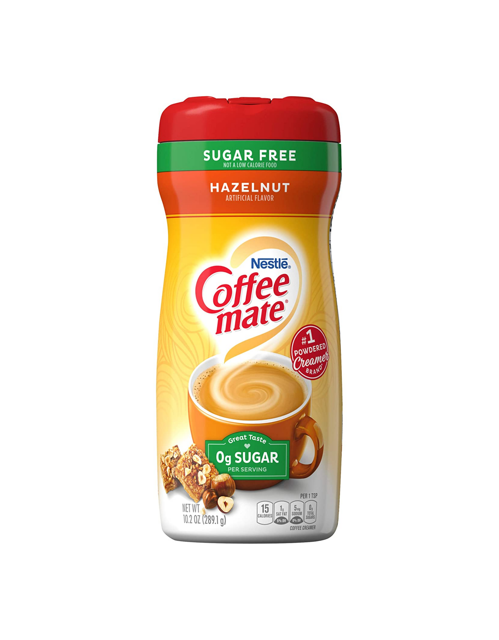 COFFEE MATE Sugar Free Hazelnut Powder Coffee Creamer, 10.2 oz Each (Pack of 6)