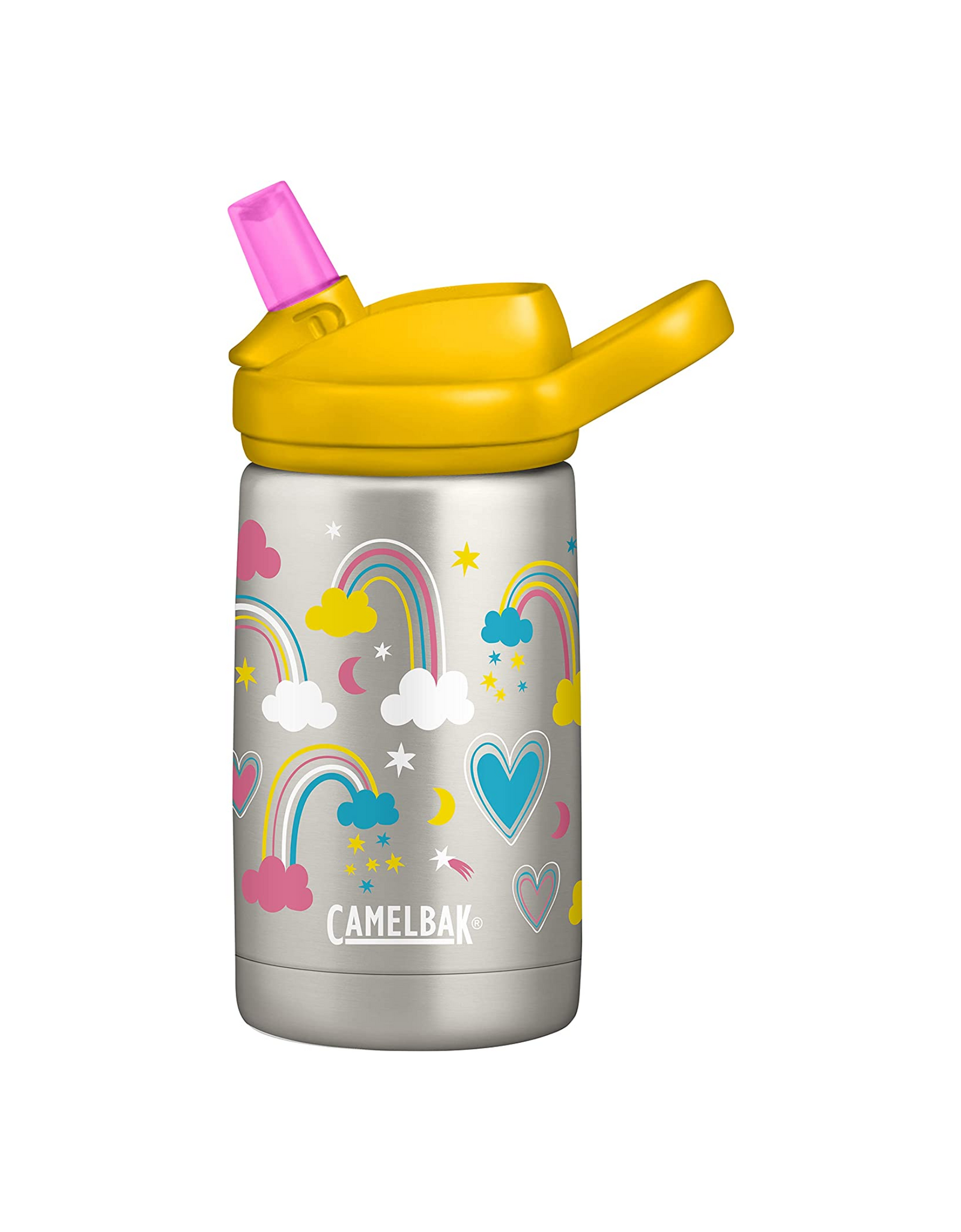 CamelBak Eddy+ Kids Water Bottle, Vacuum Insulated Stainless Steel, 12 oz, Rainbow Love