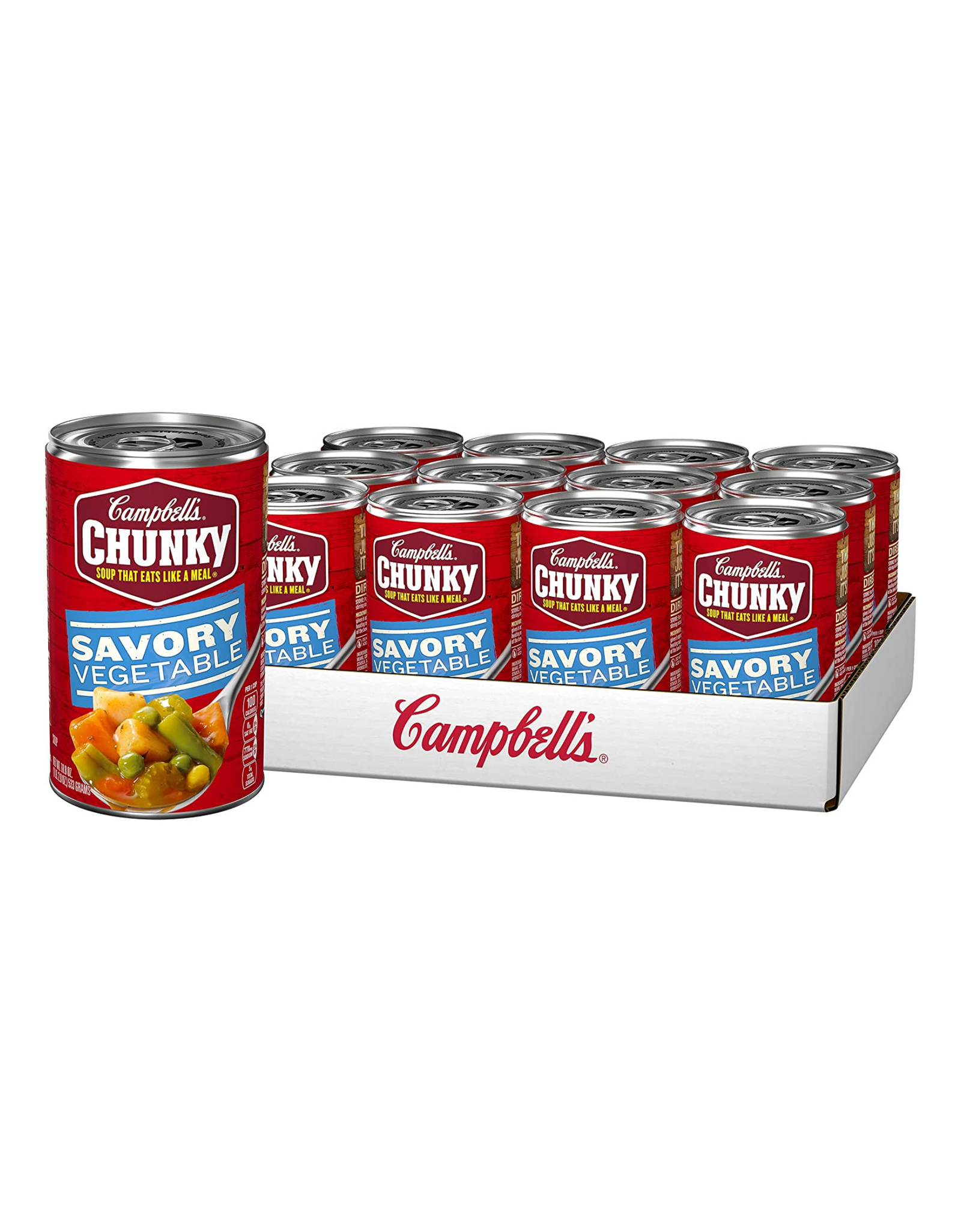 Campbell's Chunky Savory Vegetables Soup, 18.8 oz, 12 Cans