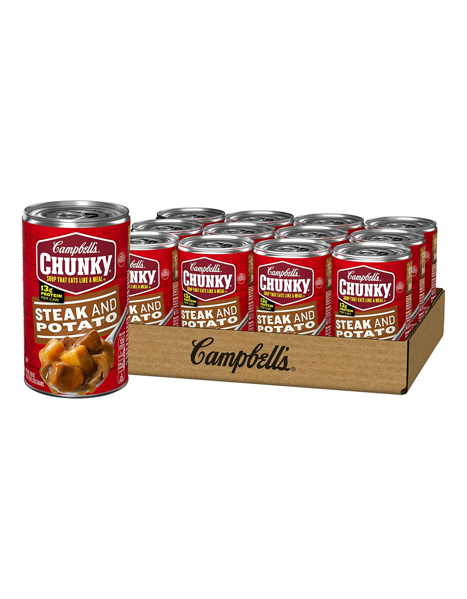 Campbell's Chunky Steak & Potato Soup, 18.8 oz, 12 Cans