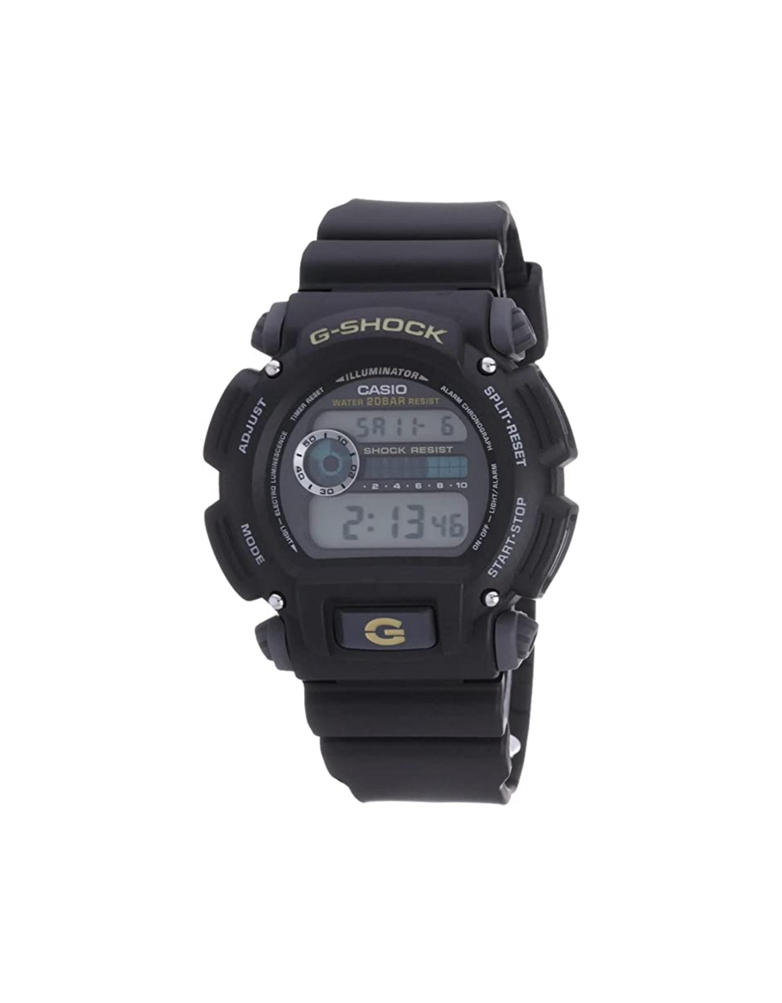 Casio Men's 'G-Shock' Quartz Resin Sport Watch, 200m Water Resistant, Black/Black