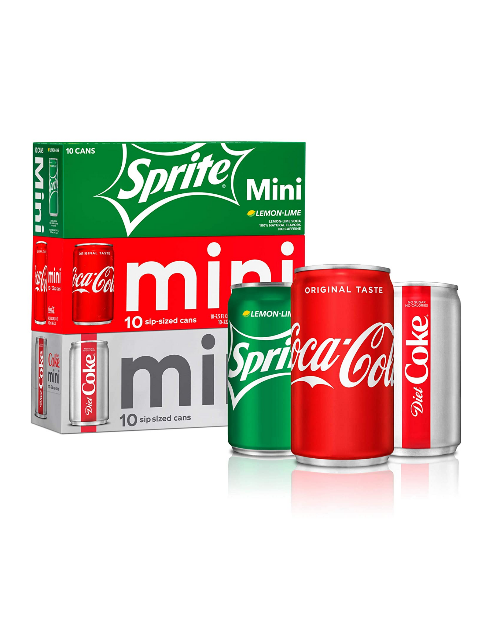 Coca-Cola Mini Can Coke Classic, Diet Coke, Sprite Variety Pack, 7.5 Fl Oz each (Pack Of 30)