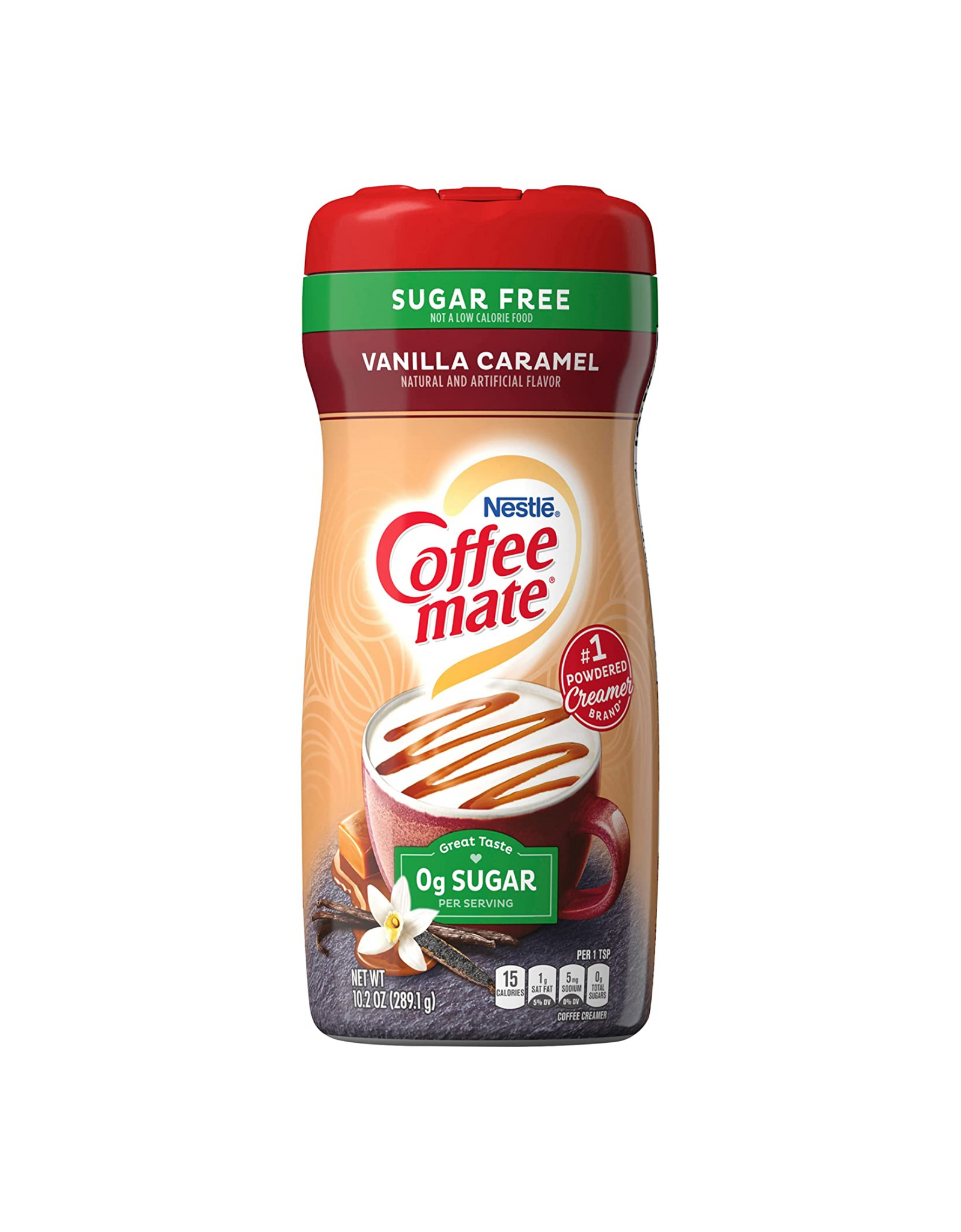 Coffee-Mate Coffee Creamer Sugar Free Vanilla Caramel, Natural and Artificial Flavor, 10.2 oz (Pack of 6)