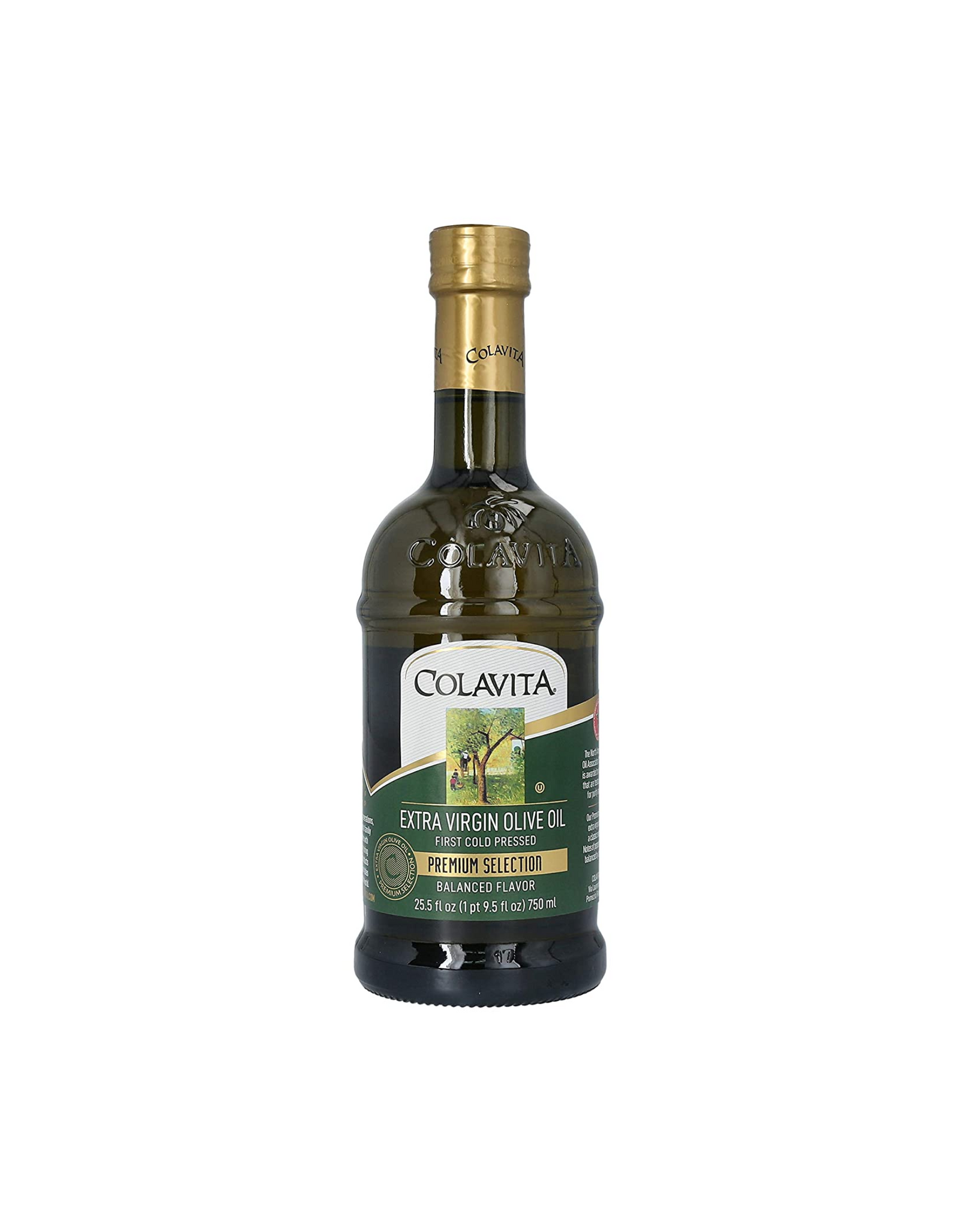 Colavita Extra Virgin Olive Oil, First Cold Pressed, Premium Selection, 25.5 Fl Oz (Pack of 1)