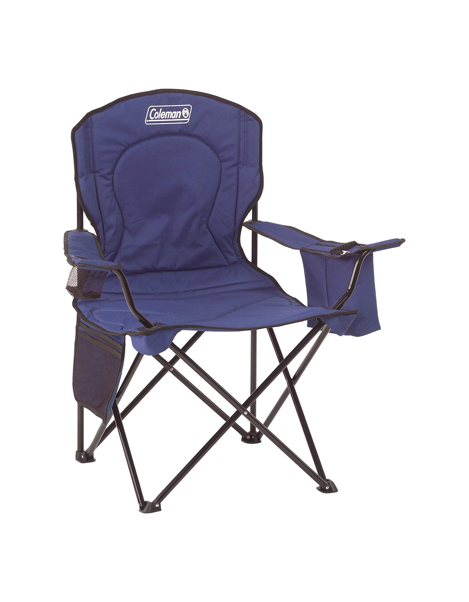 Coleman Camping Chair with Built-in 4 Can Cooler, Blue
