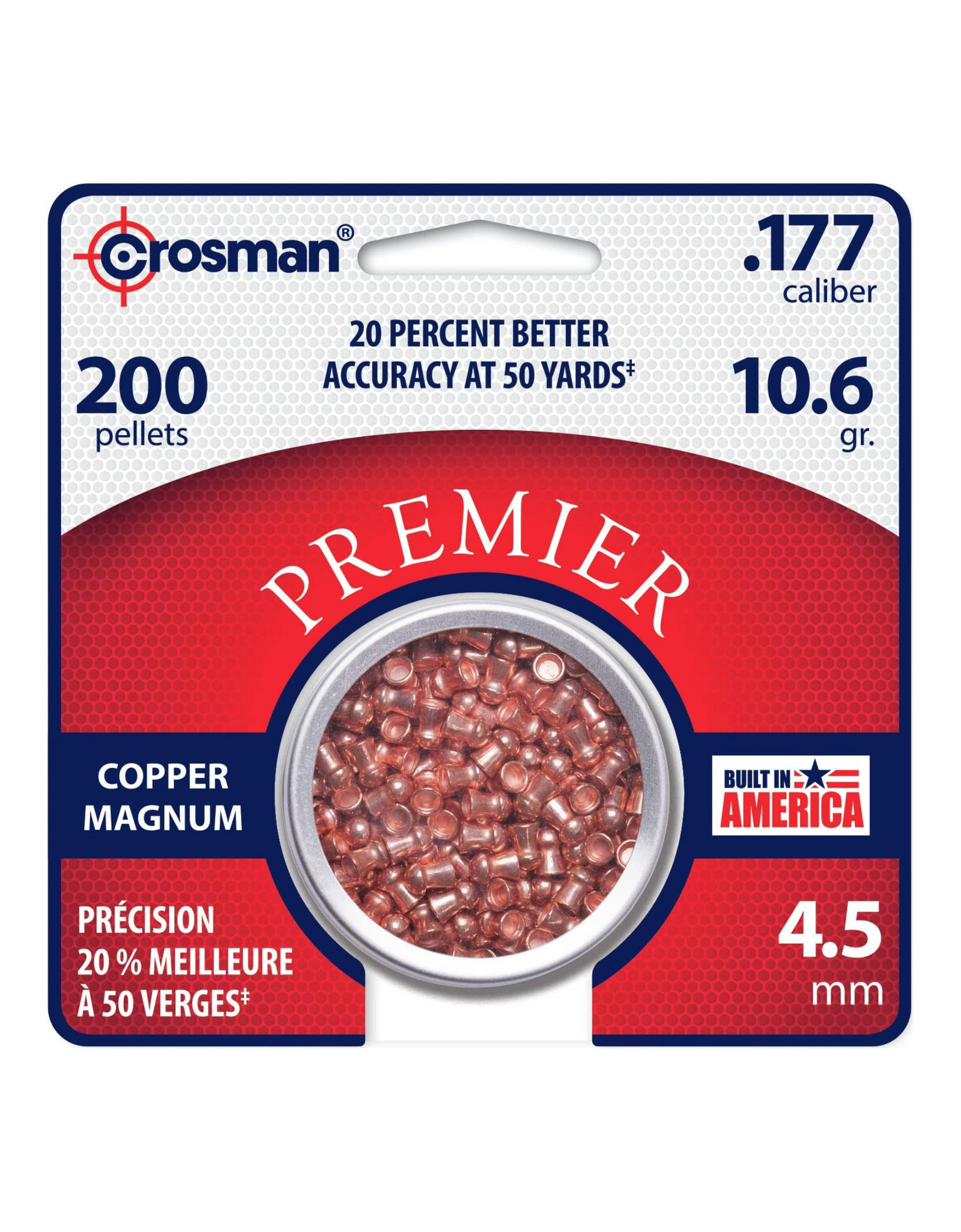 Crosman Copper Magnum Domed Pellets .177 Caliber, 10.6 Grain (200 Count)