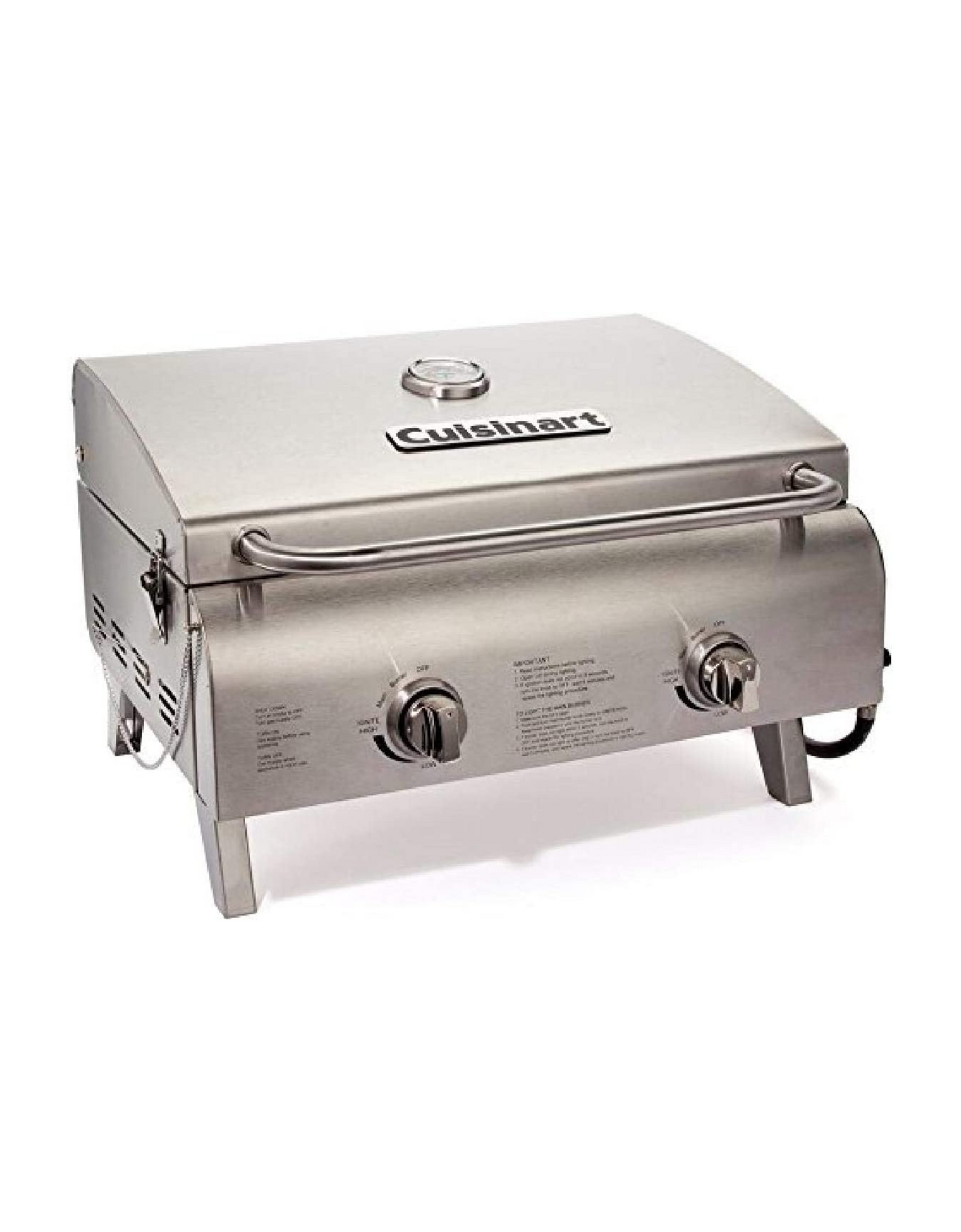 Cuisinart CGG-306 Chef's Style Portable Propane Tabletop, Two 20,000 BTU Burners, Stainless Steel