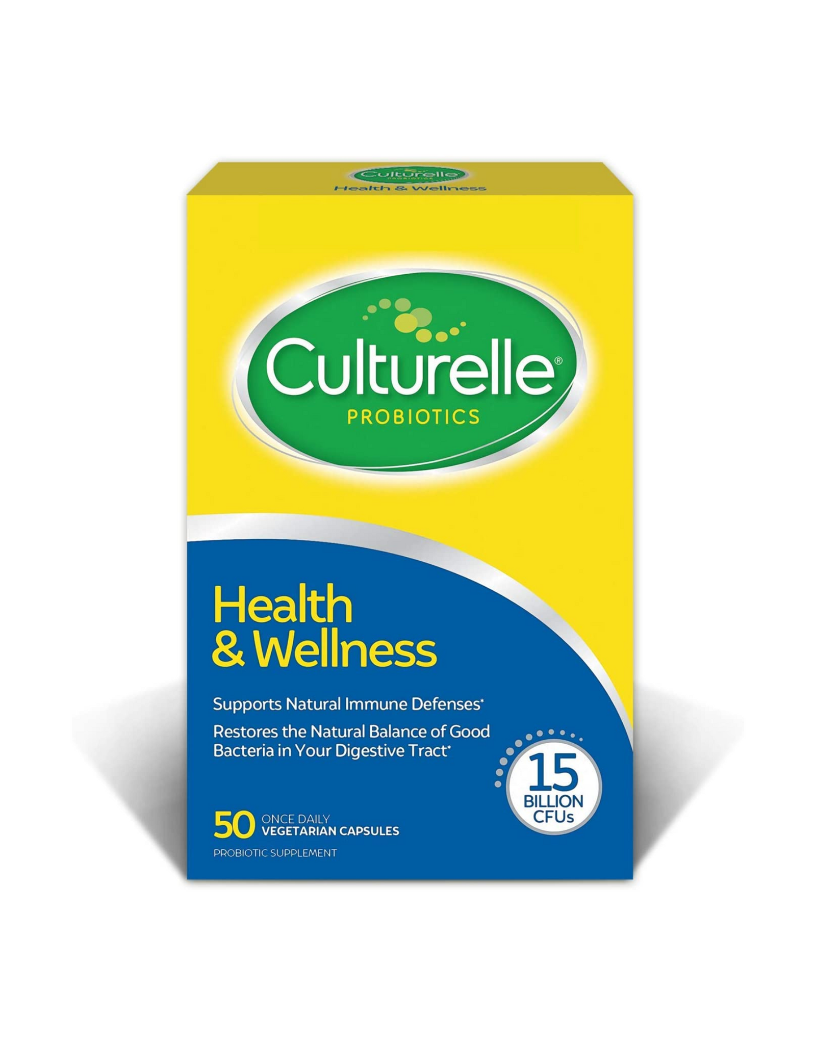 Culturelle Health & Wellness Daily Probiotic Supplement For Men & Women, 5 Billion CFU’s, 50 Ct