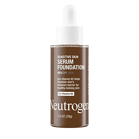 Neutrogena Healthy Skin Sensitive Skin Serum Foundation with Pro-Vitamin B5, Color Correcting & Pore Minimizing Liquid Foundation & Face Serum